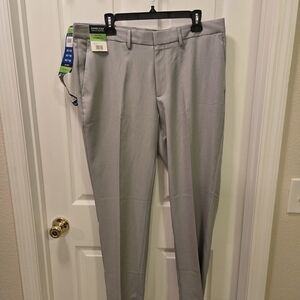 NWT Kenneth Cole Techni-Cole Light Gray Men's Dress Pants 36x30